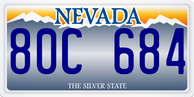 NV license plate 80C684