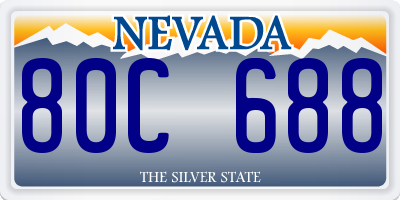 NV license plate 80C688