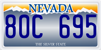 NV license plate 80C695