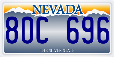 NV license plate 80C696