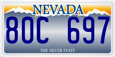 NV license plate 80C697