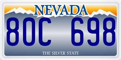 NV license plate 80C698