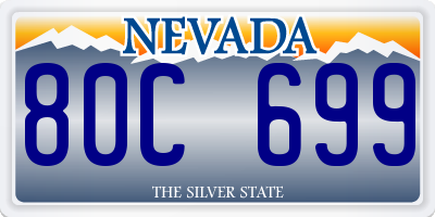 NV license plate 80C699