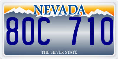 NV license plate 80C710