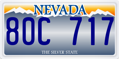 NV license plate 80C717