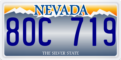 NV license plate 80C719