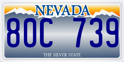 NV license plate 80C739