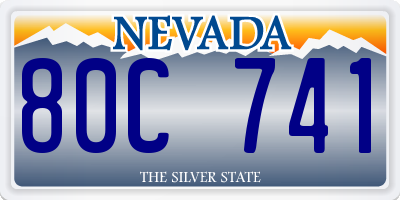 NV license plate 80C741