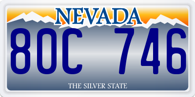 NV license plate 80C746