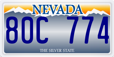 NV license plate 80C774