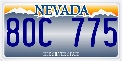 NV license plate 80C775