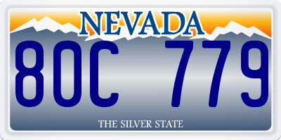 NV license plate 80C779