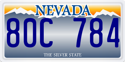 NV license plate 80C784