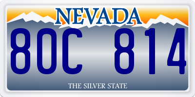 NV license plate 80C814