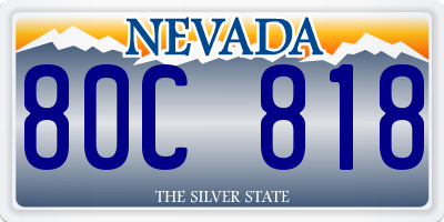 NV license plate 80C818