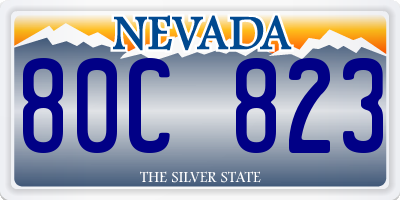 NV license plate 80C823
