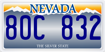 NV license plate 80C832