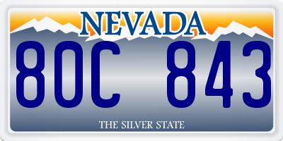 NV license plate 80C843