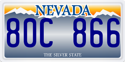 NV license plate 80C866