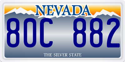 NV license plate 80C882