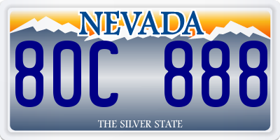 NV license plate 80C888