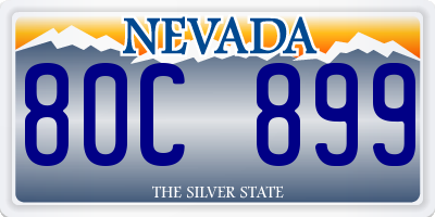 NV license plate 80C899