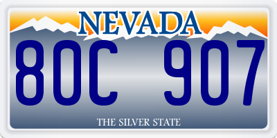 NV license plate 80C907