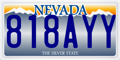 NV license plate 818AYY