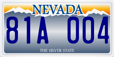 NV license plate 81A004
