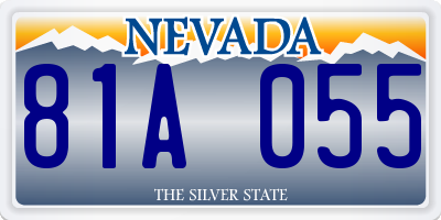 NV license plate 81A055