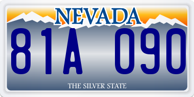 NV license plate 81A090
