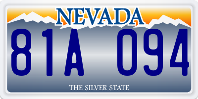 NV license plate 81A094