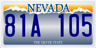 NV license plate 81A105
