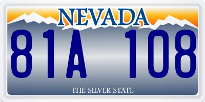 NV license plate 81A108