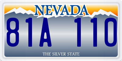 NV license plate 81A110