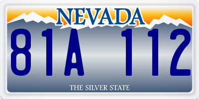 NV license plate 81A112