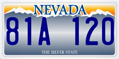NV license plate 81A120