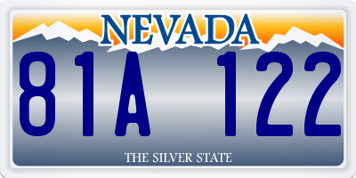 NV license plate 81A122