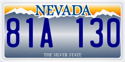 NV license plate 81A130