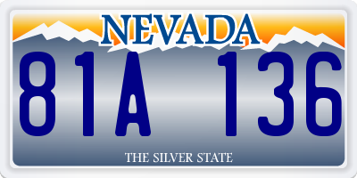 NV license plate 81A136