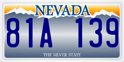 NV license plate 81A139