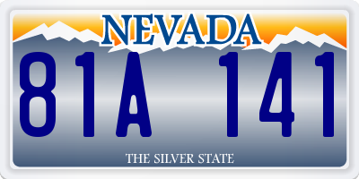 NV license plate 81A141