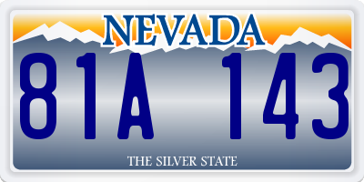 NV license plate 81A143