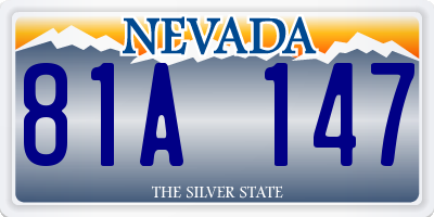 NV license plate 81A147