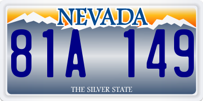 NV license plate 81A149