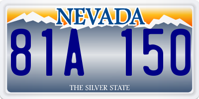 NV license plate 81A150