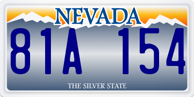 NV license plate 81A154