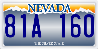 NV license plate 81A160