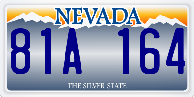 NV license plate 81A164