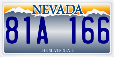 NV license plate 81A166